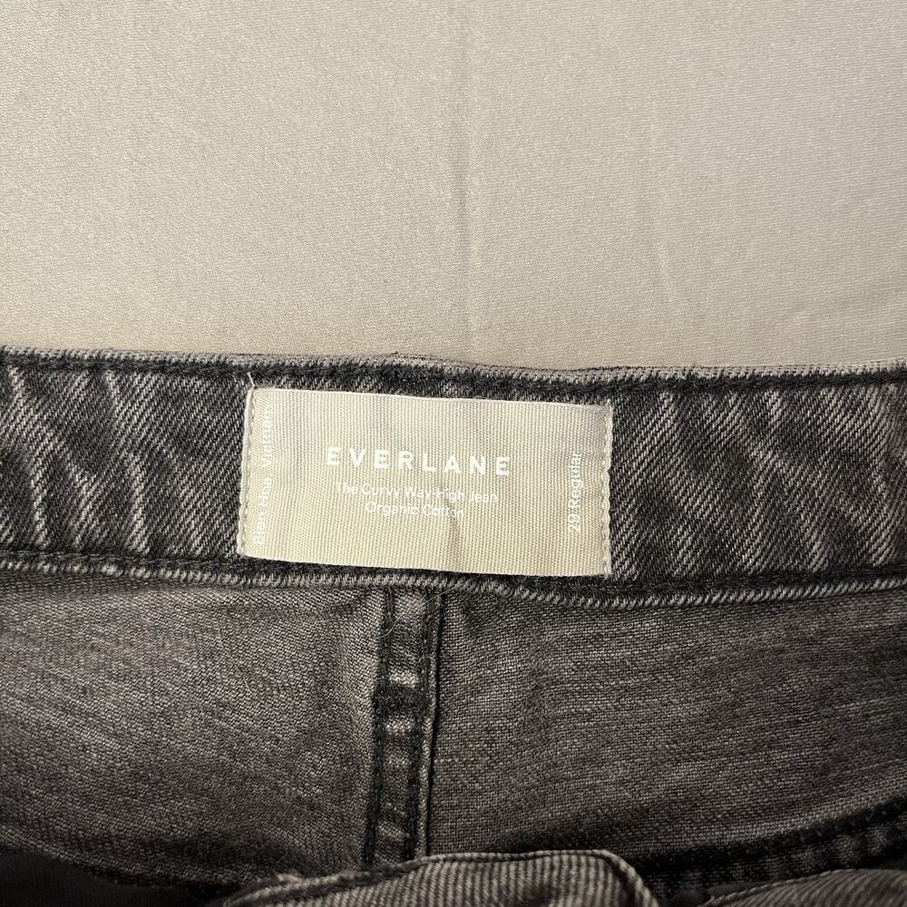 Everlane The Curvy Way-High Jean Sz 29 Reg (Actu. 28x26.5) Gray 100% Org Cotton - Picture 5 of 10
